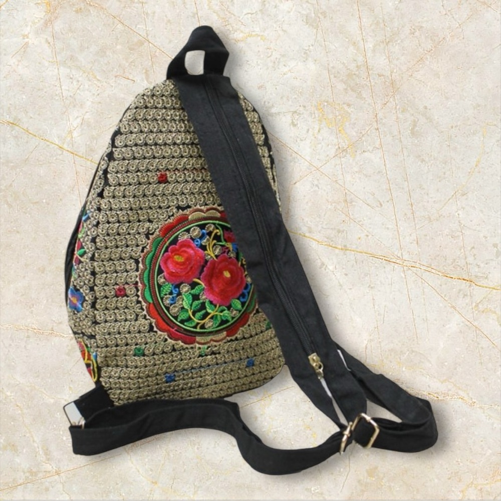 Embroidered Floral Backpack - Picture 9 of 10